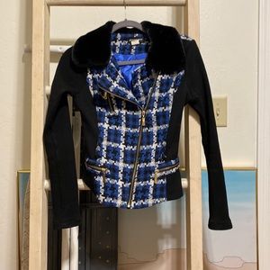 Faux fur collared jacket